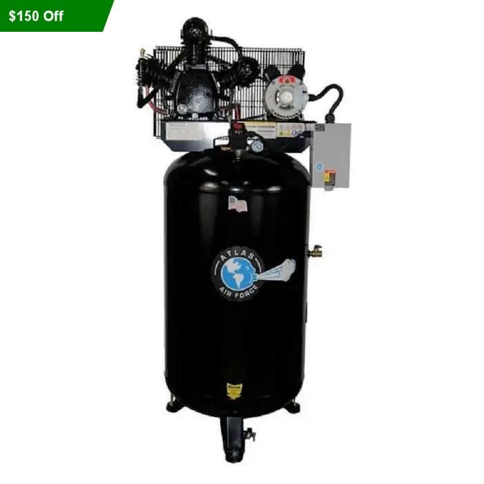 Atlas AF7 Two Stage 5HP 80 Gallon Air Compressor Questions & Answers