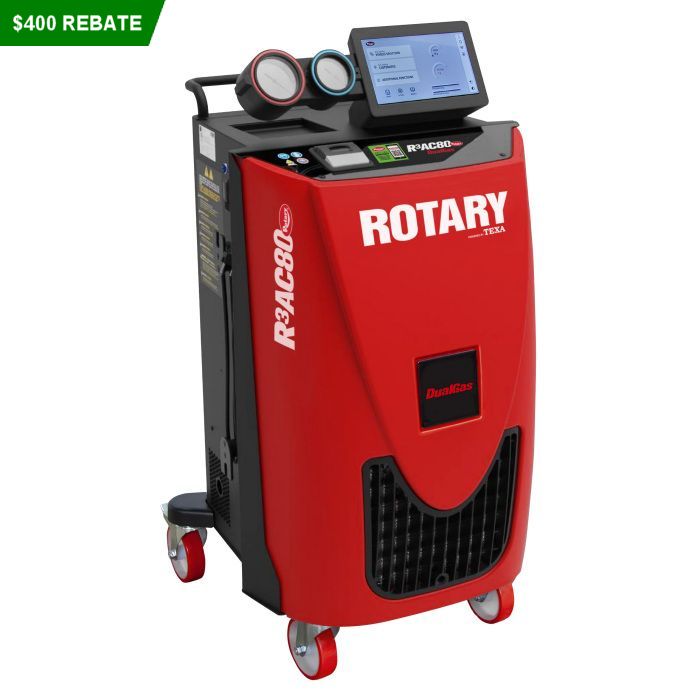 Rotary R3AC80 AC Recharging Station Dual-Gas R134a & R1234yf Questions & Answers
