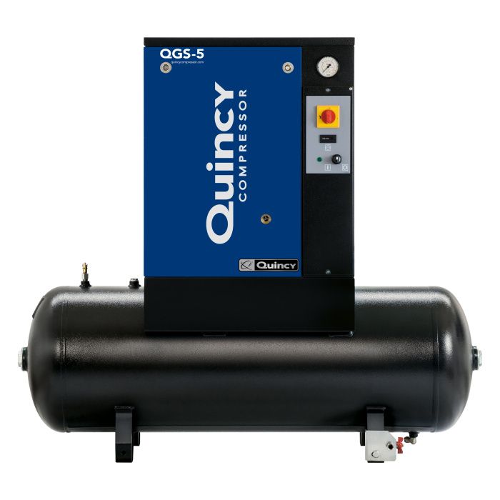 Quincy QGS-5-TM-1 Tank Mount 5HP Rotary Screw Air Compressor Questions & Answers